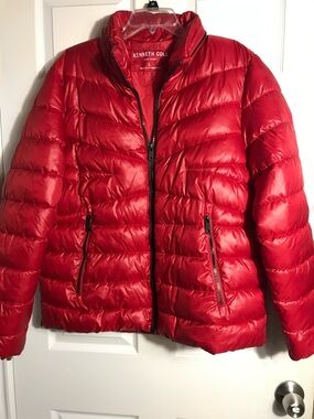 Kenneth Cole Women’s Red Packable Puffer Jacket L